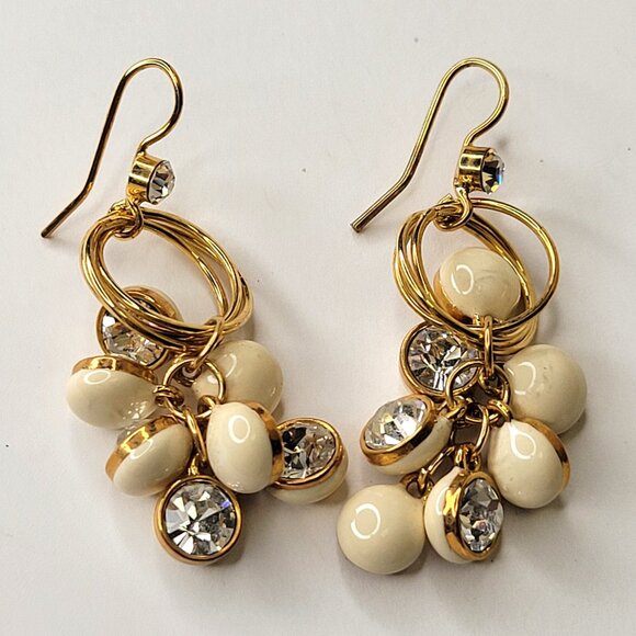 Crystal Charms Cluster Dangle Earrings - Picture 7 of 9